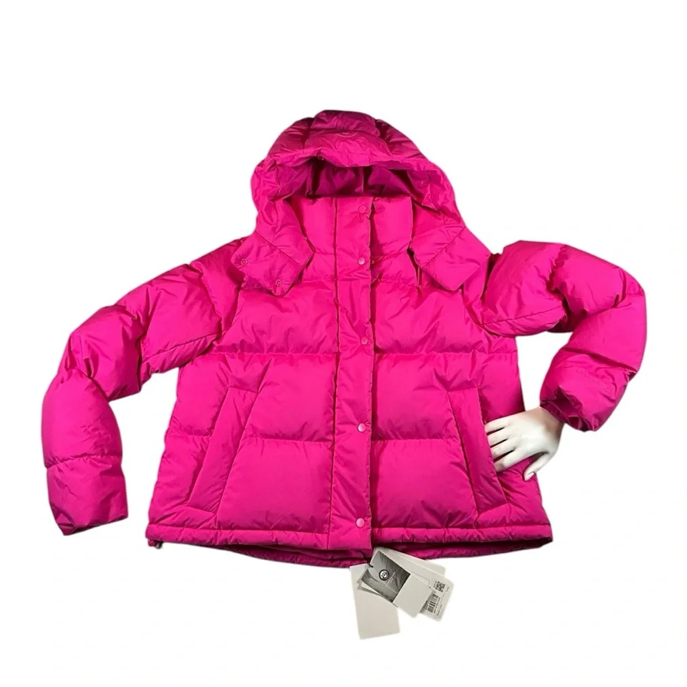 NWT ✨ RARE Lululemon Wunder Puff Cropped Jacket Sonic Pink Size 10‎